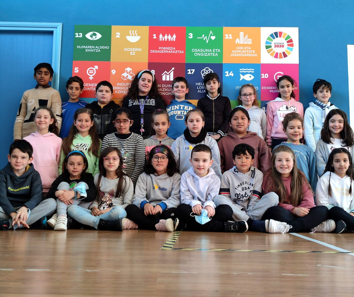 Los niños de 4º de Primaria B.