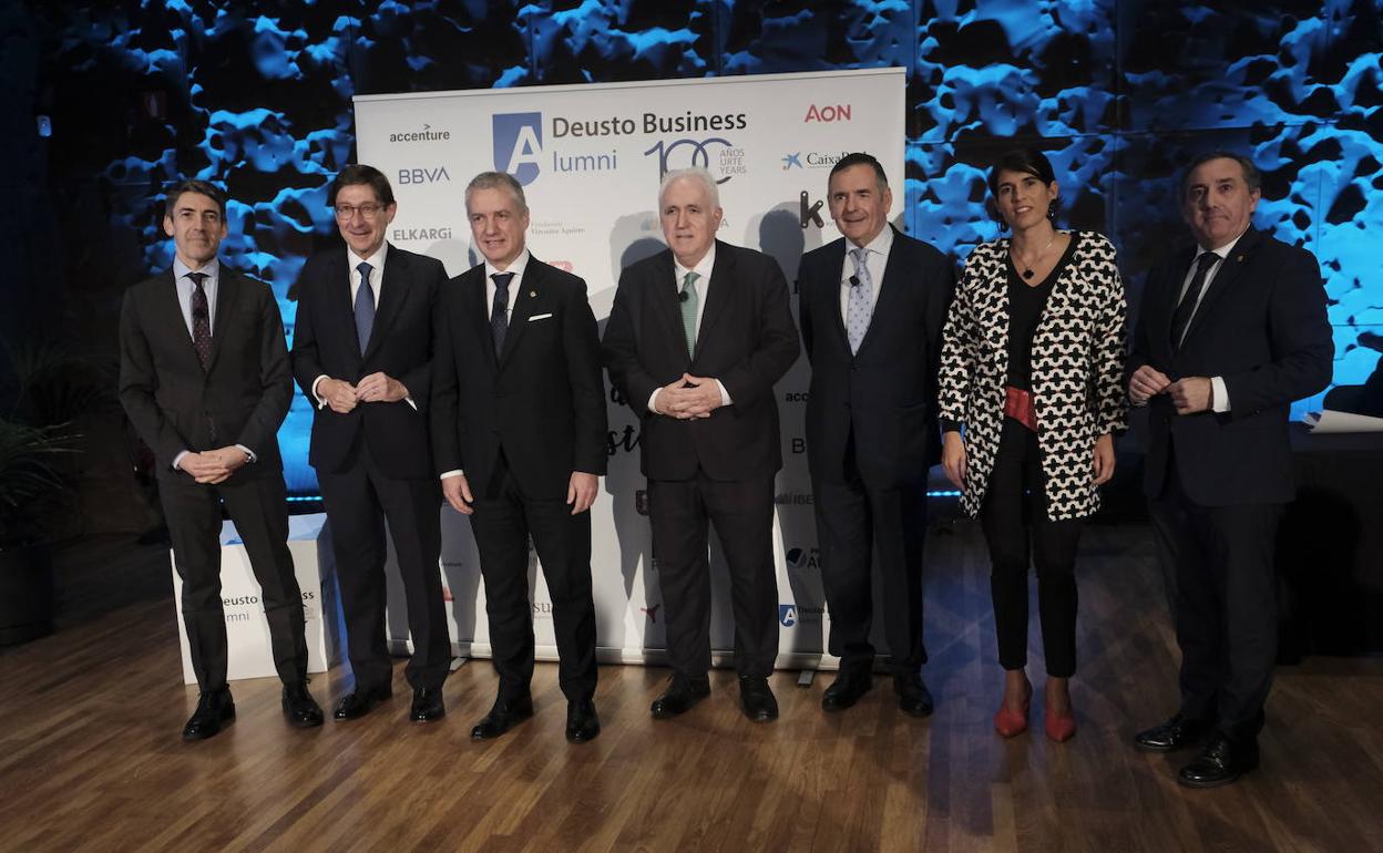 Alvaro de la Rica, Agustín Garmendia. José María Guibert, Iñigo Urkullu, Domingo Mirón, Naiara Tobalina