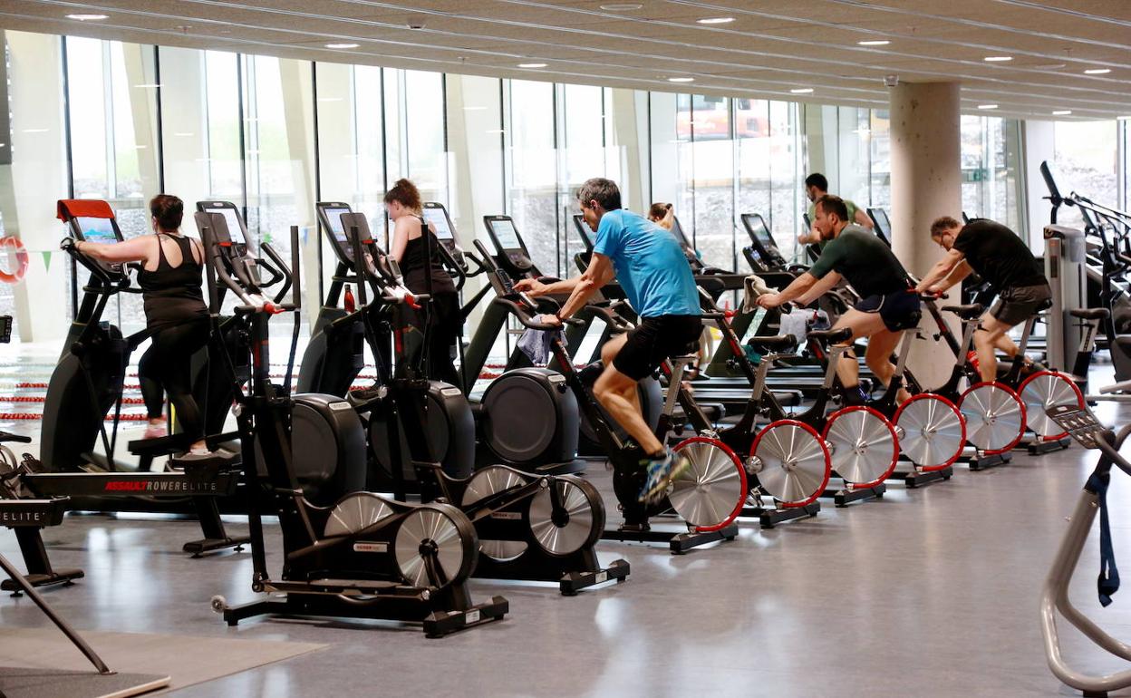 Gimnasio del nuevo polideportivo de Altza. 