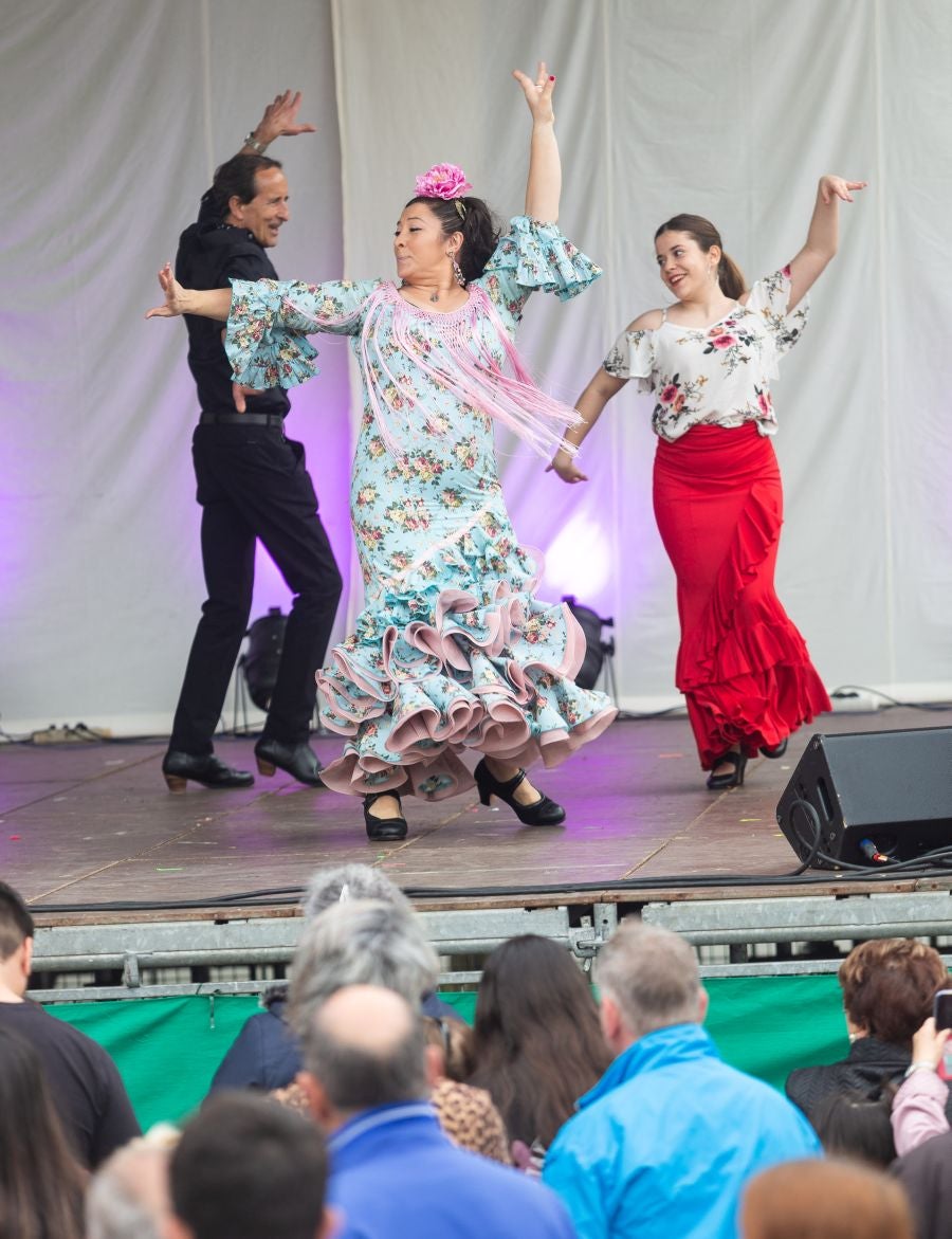 Los bailes, la música, la bebida y comida han sido los grandes protagonistas de la feria este sábado, organizada un año más por la Asociación Embrujo Andaluz. 