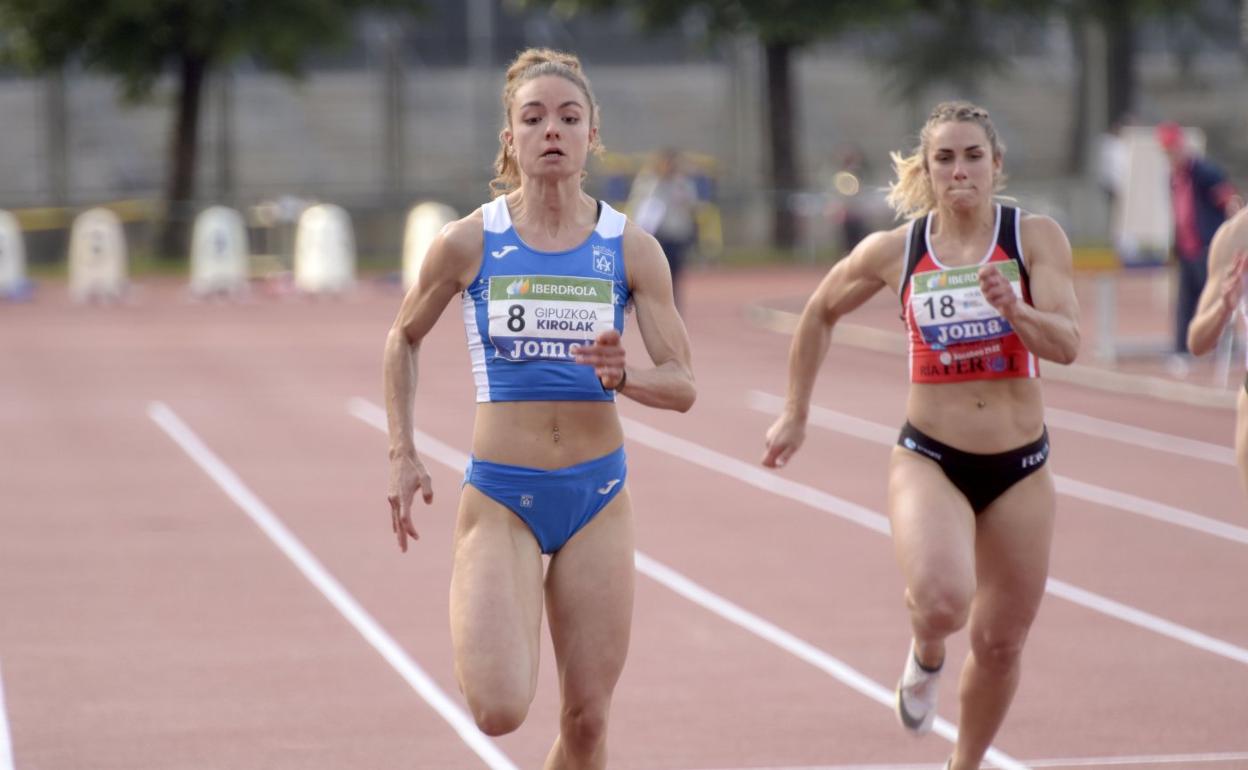 Irati Mitxelena, del Atlético SS, se impuso en los 100 metros. 