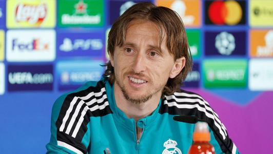 Luka Modric, durante la rueda de prensa. 