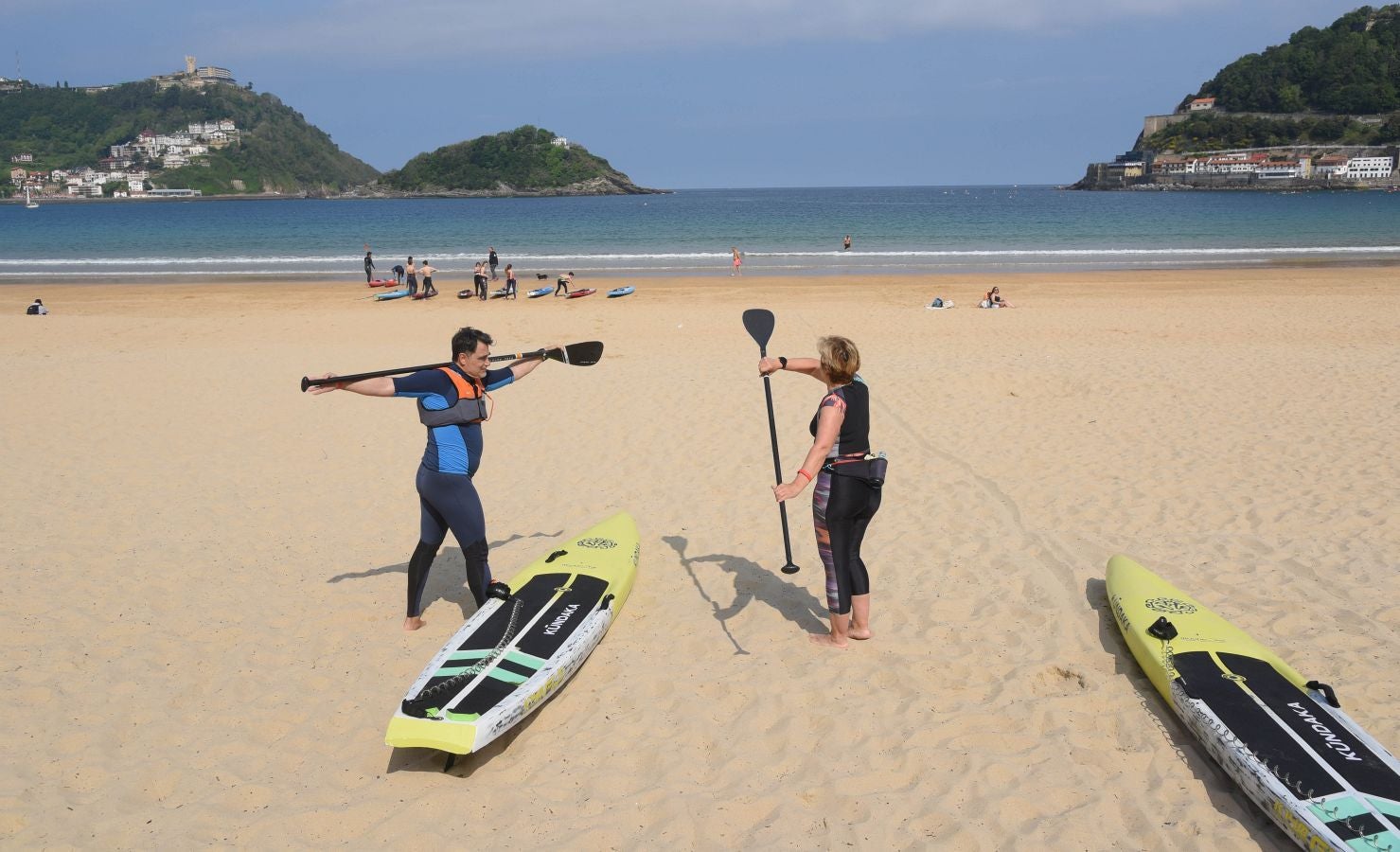 Fotos: Donostia disfruta de un sábado soleado y de agradables temperaturas