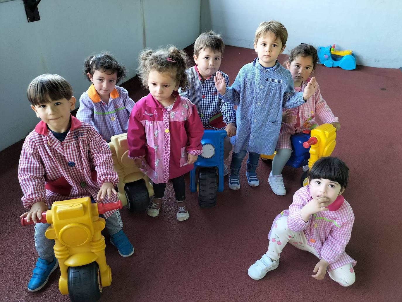 Los niños de la clase de 2 años.