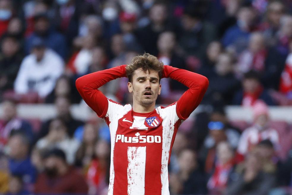 Griezmann se lamenta por una ocasión fallida en uno de sus recientes partidos. 
