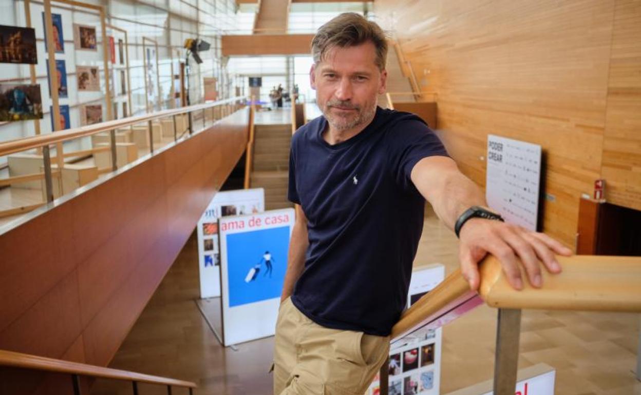 Nikolaj Coster-Waldau, en el Kursaal donde participa en el encuentro del Club de Creativos. 