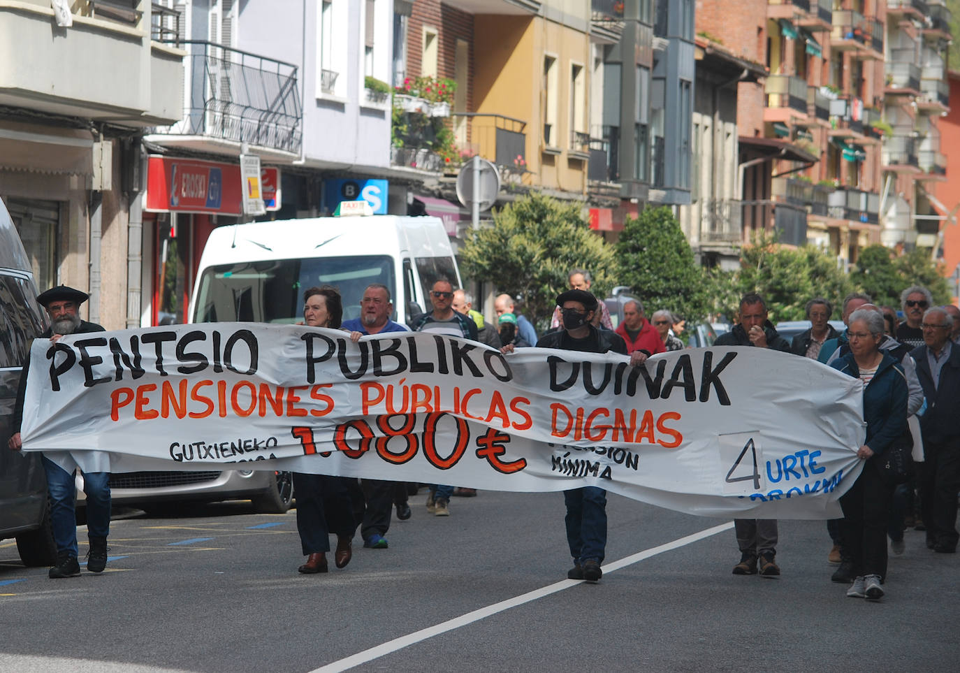 Los pensionistas vascos se echaron a la calle en 2016. 