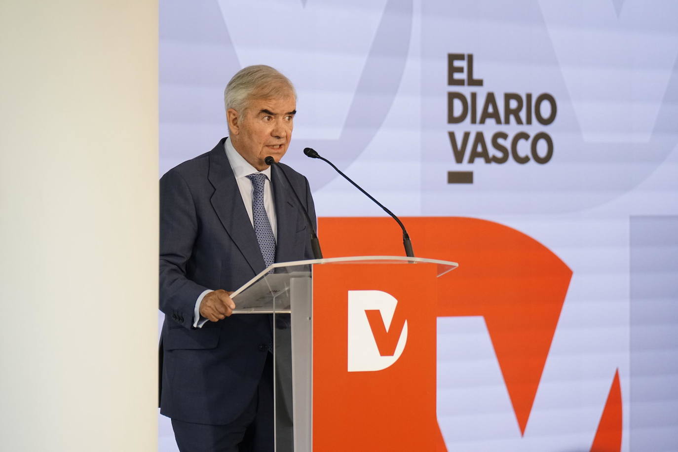 José María Bergareche, presidente de El Diario Vasco, durante su discurso. 