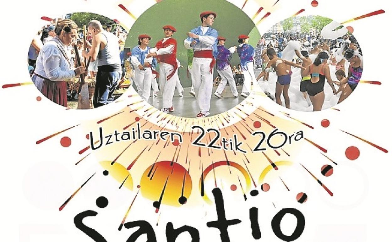 Tres de las cinco propuestas presentadas para el concurso del cartel anunciador de las próximas fiestas de Santiago en Astigarraga.