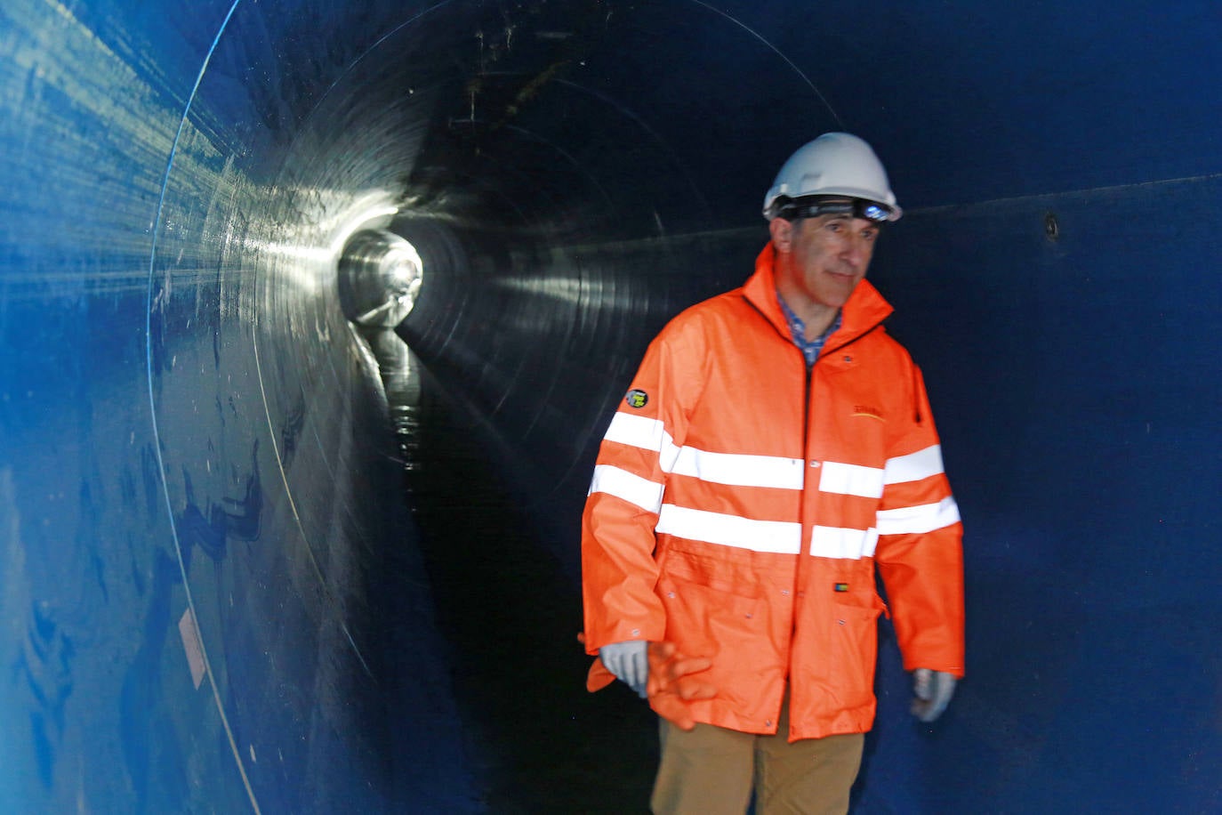 Obras del nuevo colector de aguas residuales que da servicio a Gros, Intxaurrondo, Ulia y Egia. 