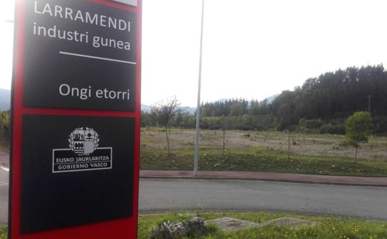 Zona en la que se prevé construir la planta de valorización de residuos de papel en Bergara. 