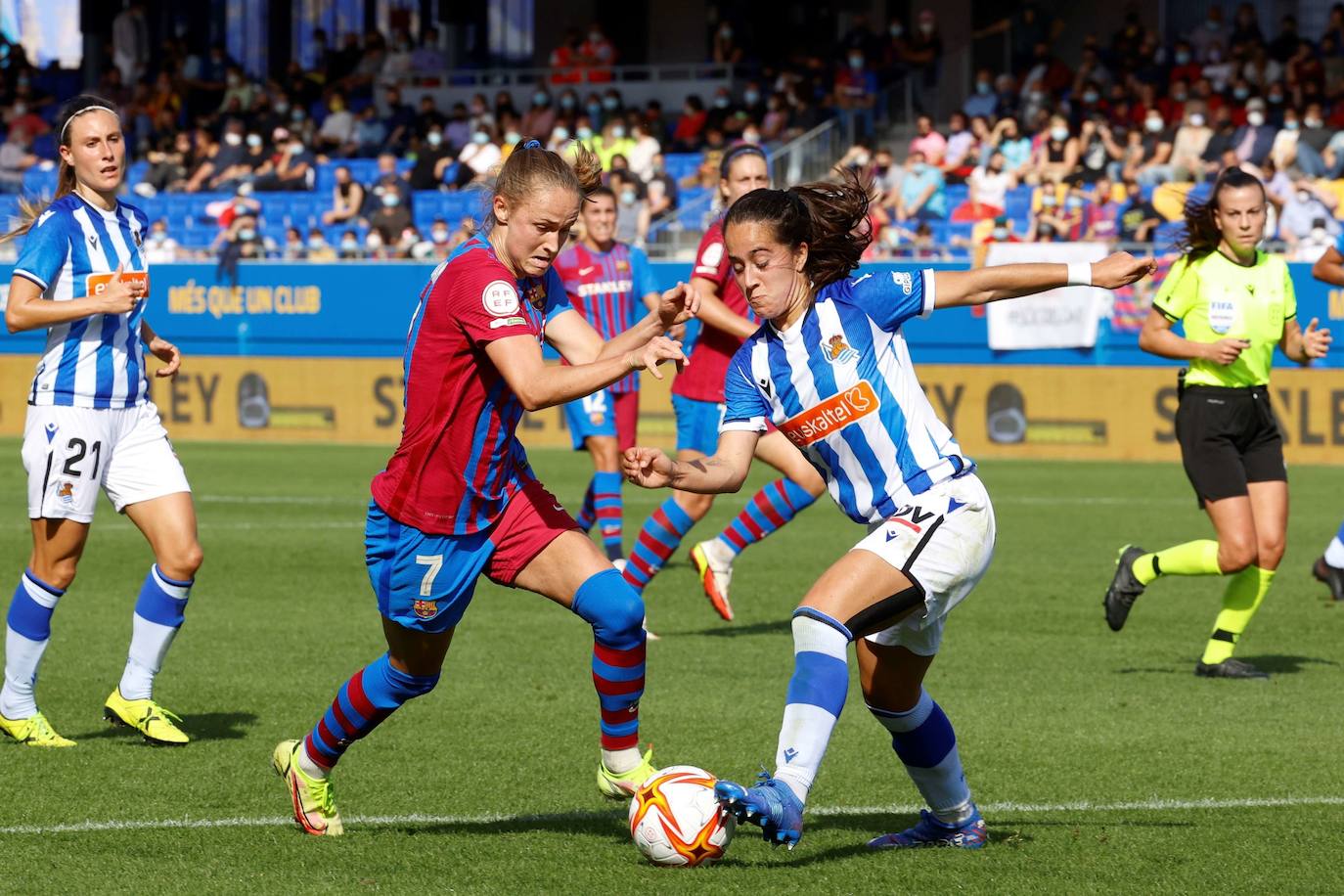 La jugadora gallega Nuria Rábano en acción.