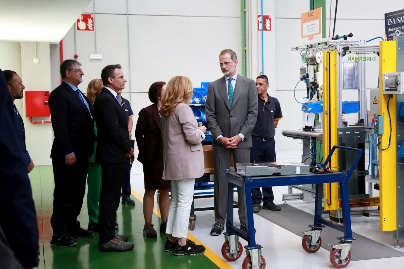 Fotos: El Rey inaugura la nueva fábrica de OTIS en San Sebastián