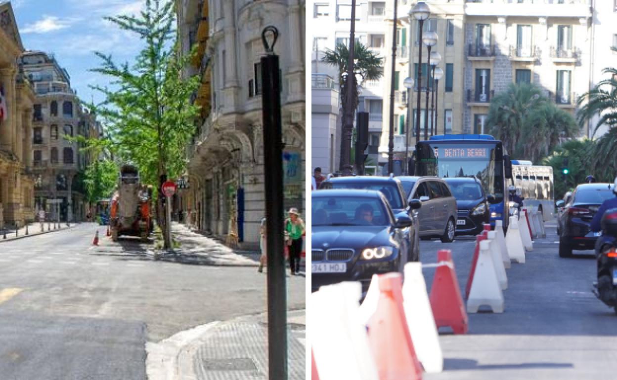 La calle San Martín ya está cerrada al tráfico y Zubieta es de doble sentido por las obras