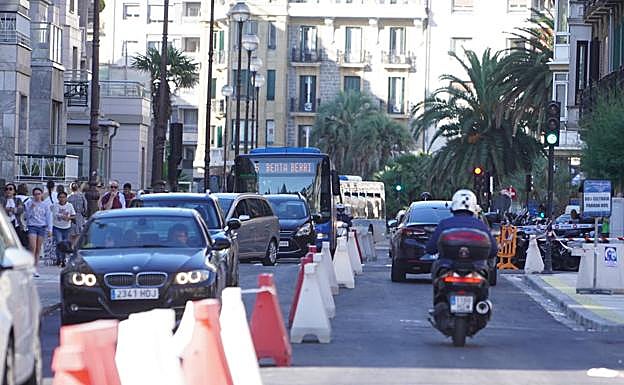 El tramo de Zubieta como calle de doble sentido