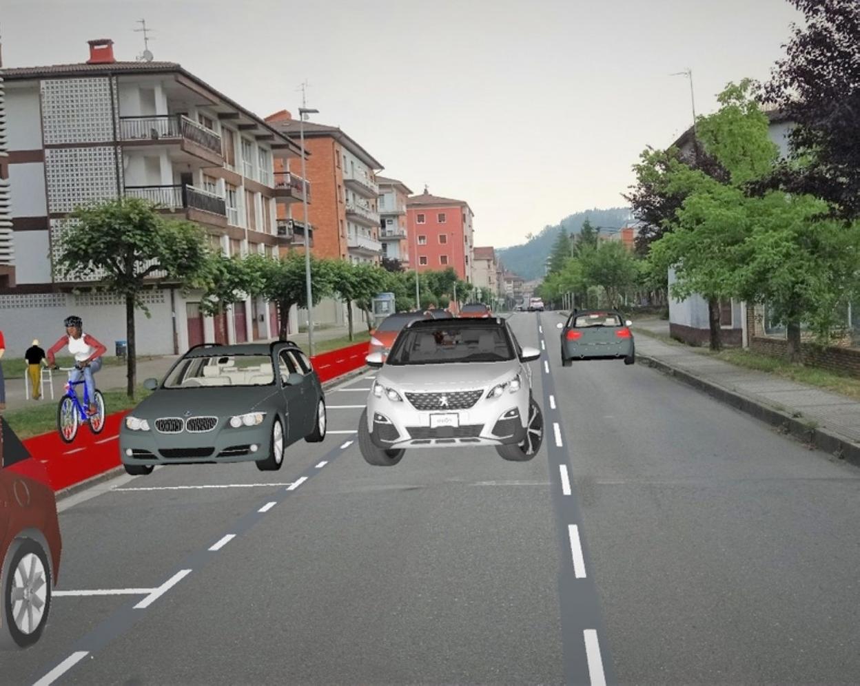 Concejales y representantes de EH Bildu presentaron sus propuestas para el barrio, entre ellas la de creación de aparcamientos en Araba ibilbidea. 