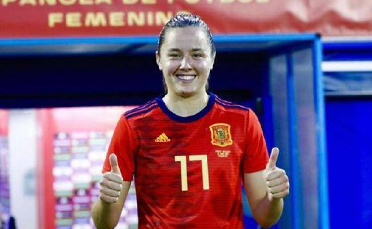 Amaiur Sarriegi con la selección española. 