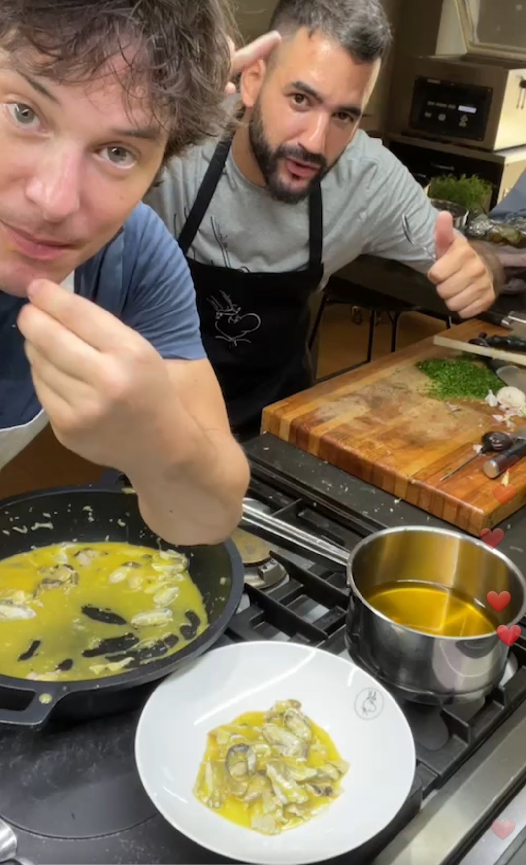Jordi Cruz y Jokin Iriondo durante el directo de Instagram.