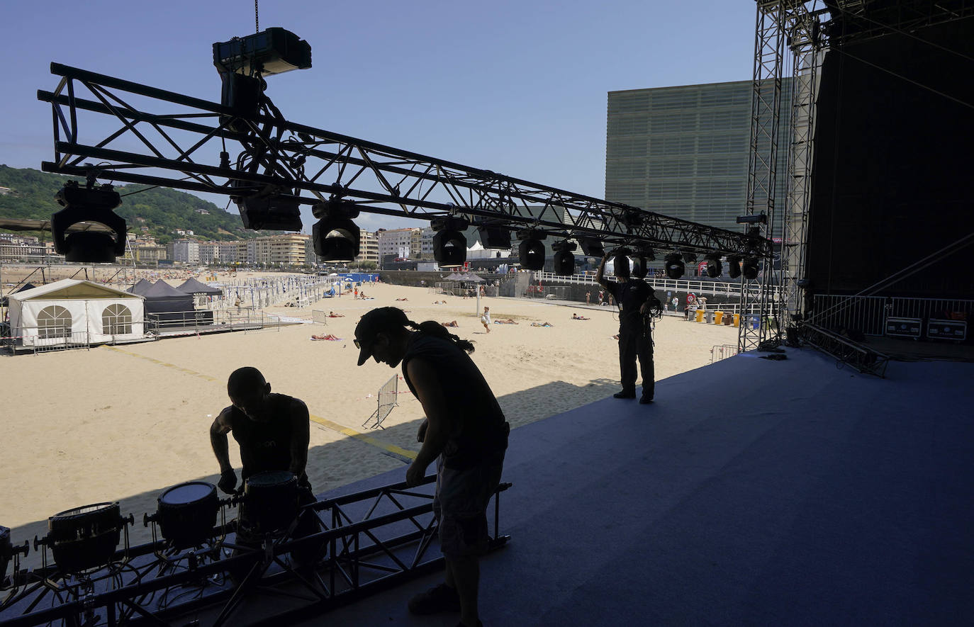 Fotos: Todo listo para la 57 edición del Jazzaldia