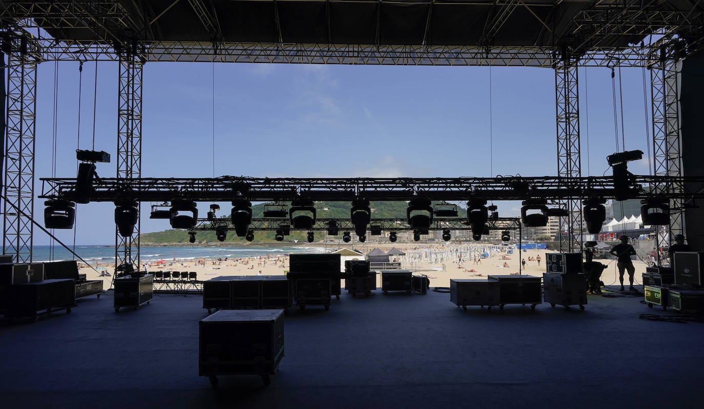 Fotos: Todo listo para la 57 edición del Jazzaldia