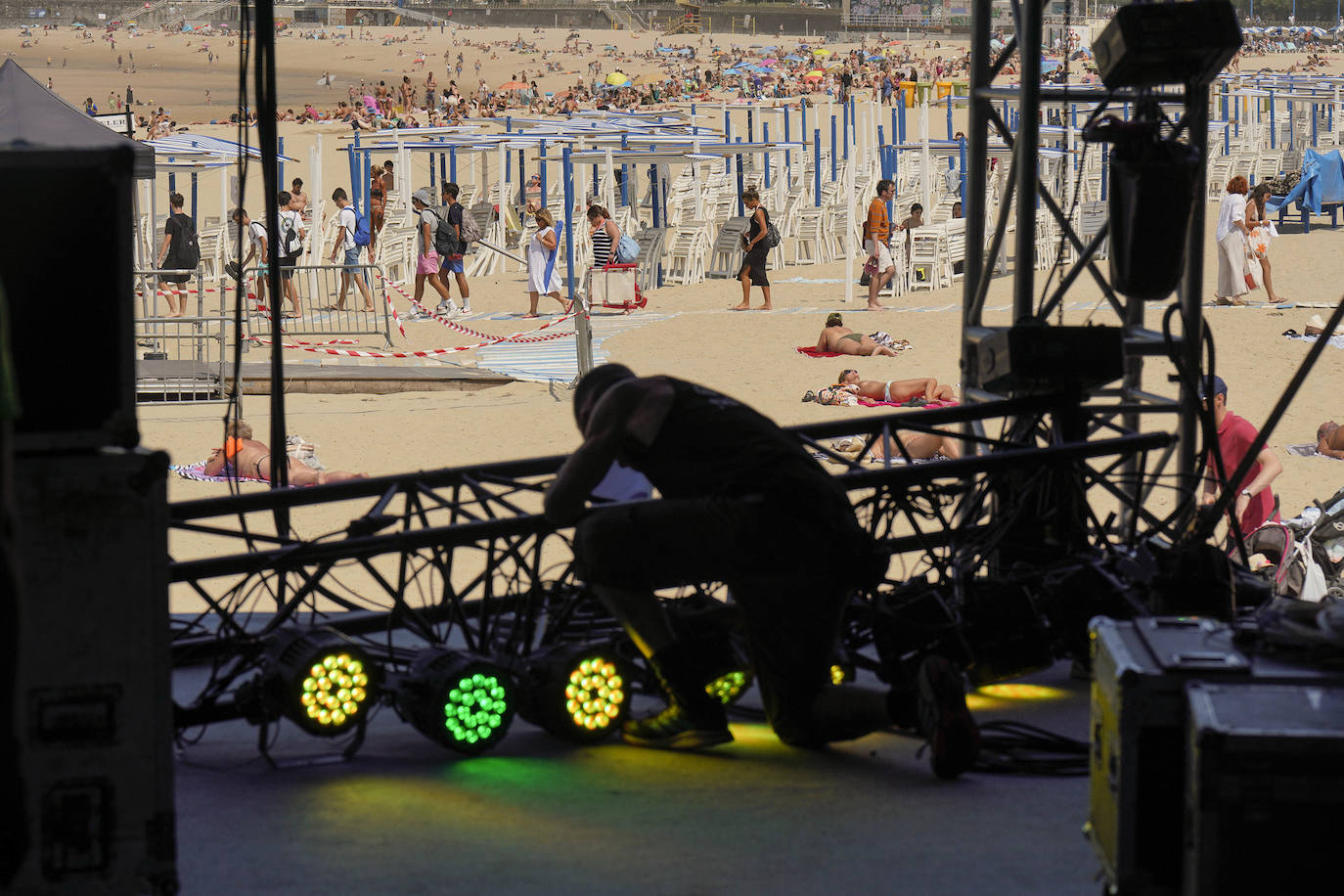 Fotos: Todo listo para la 57 edición del Jazzaldia