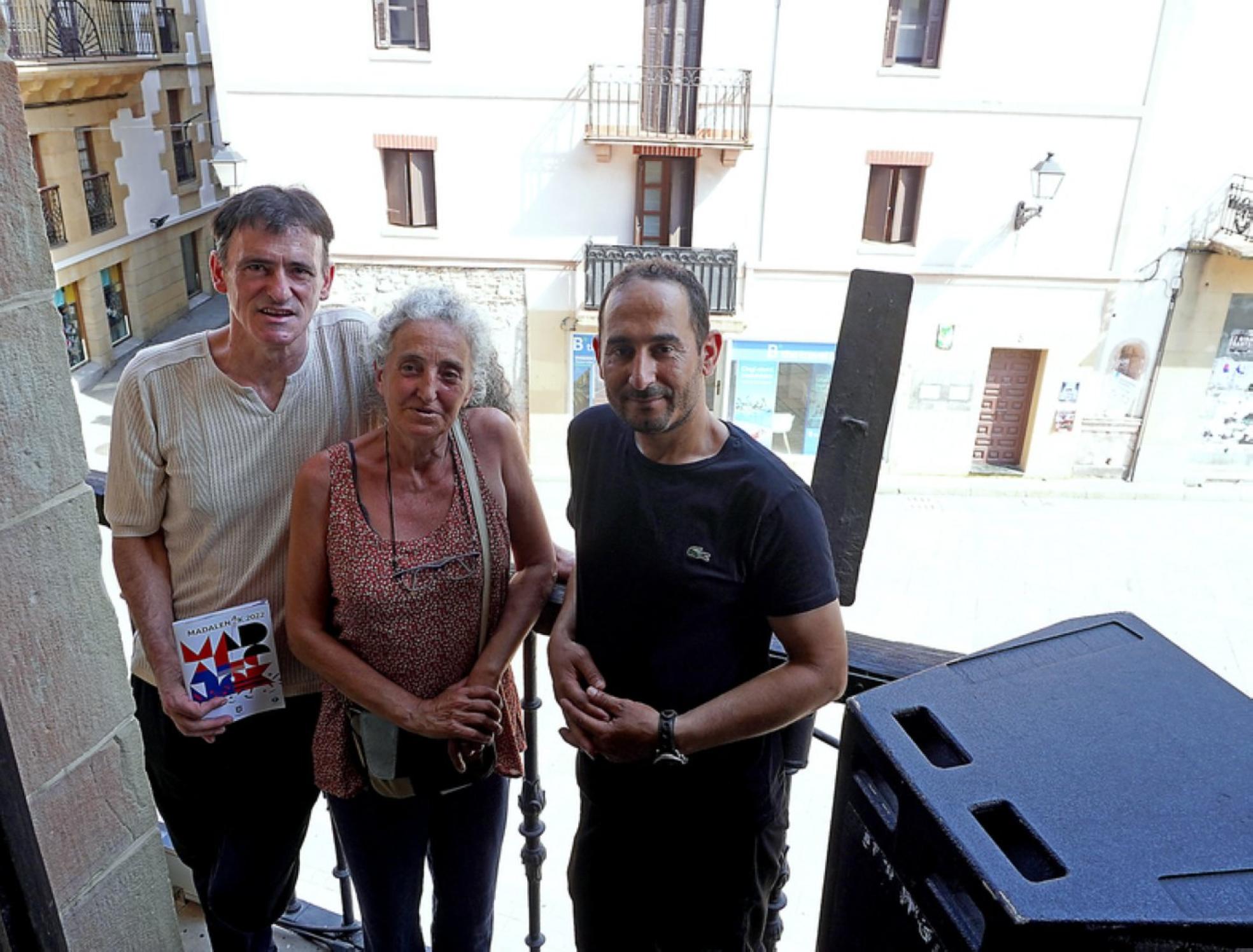 José Maria Larrañaga, Maite Brandariz y Omar Chiab, de Arrats.