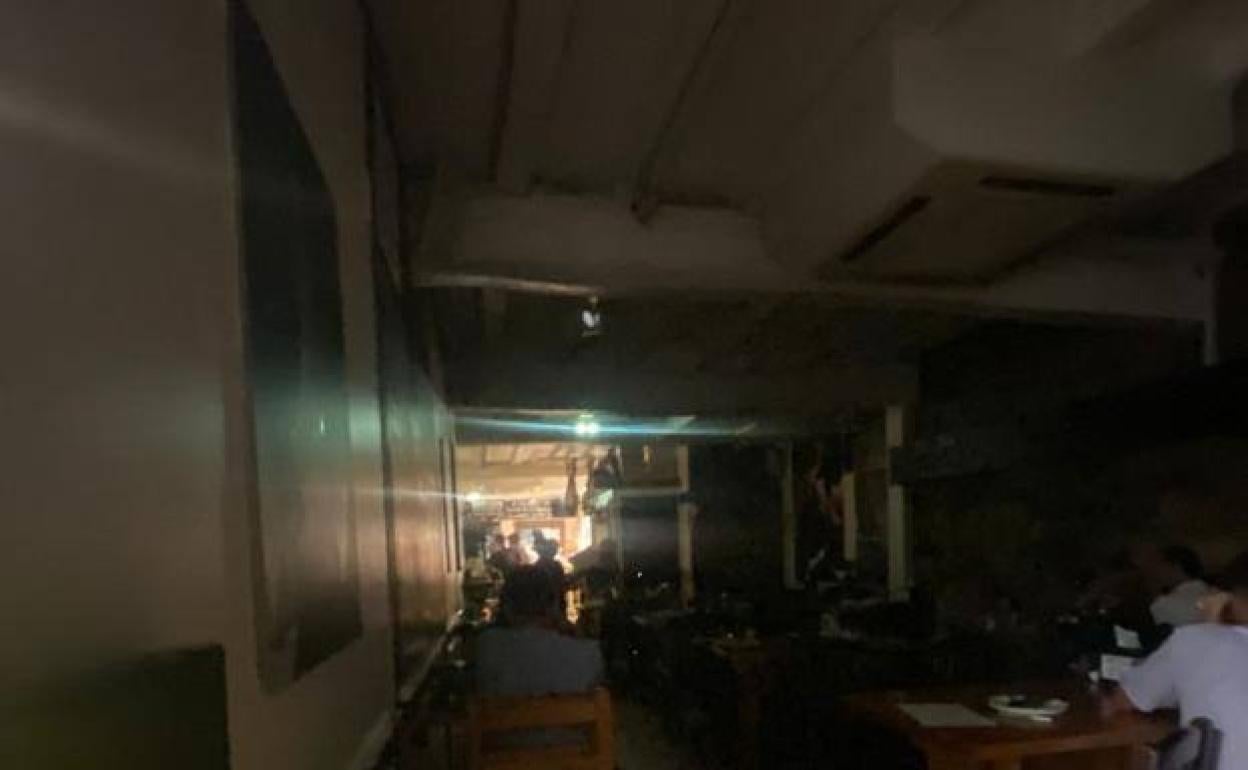 Rueda de prensa ofrecida por los hosteleros este miércoles. 