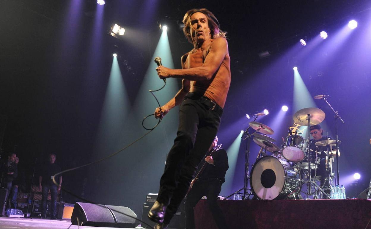 Iggy Pop en un concierto en Francia. 