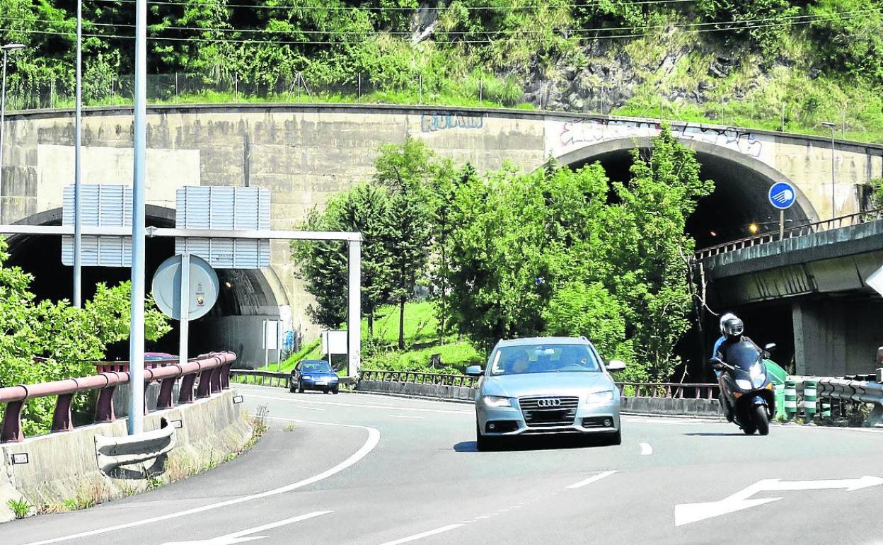 Salida del túnel de Polloe, donde se produjo el accidente. 