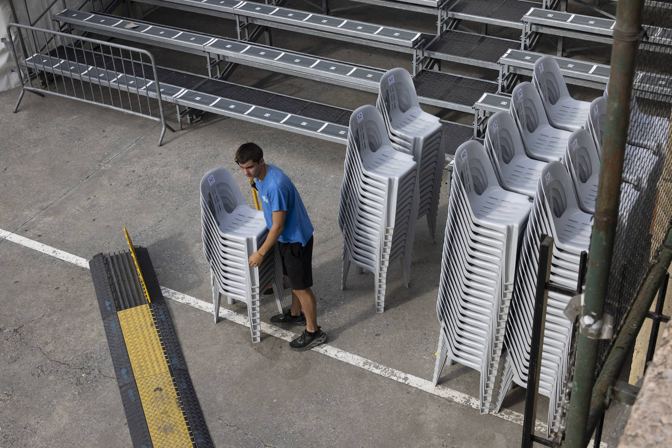 Fotos: Desmontaje de los escenarios del Jazzaldia