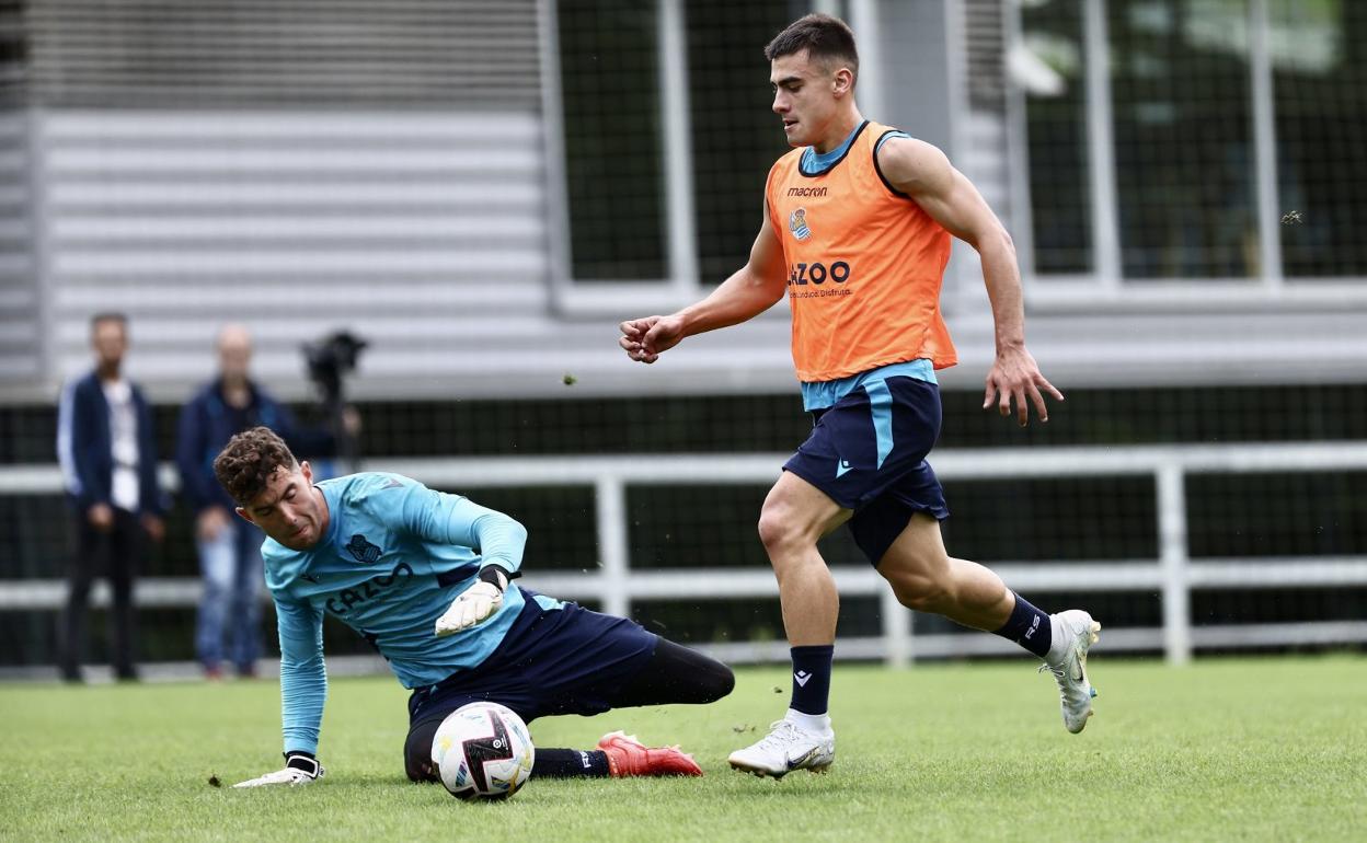 Ander Barrenetxea ha trabajado duro en Zubieta para ponerse a punto. 