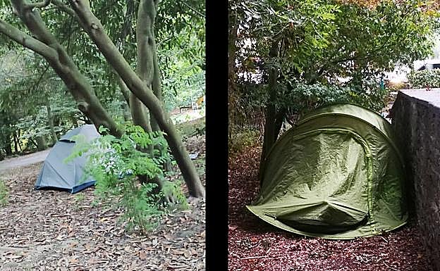 Acampadas ilegales como champiñones en Donostia