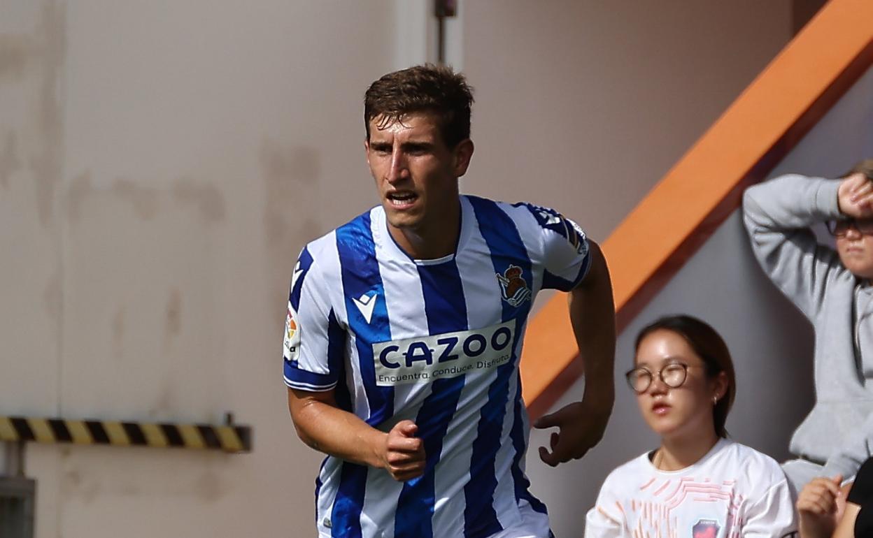 Aihen en el amistoso jugado en Bournemouth. 