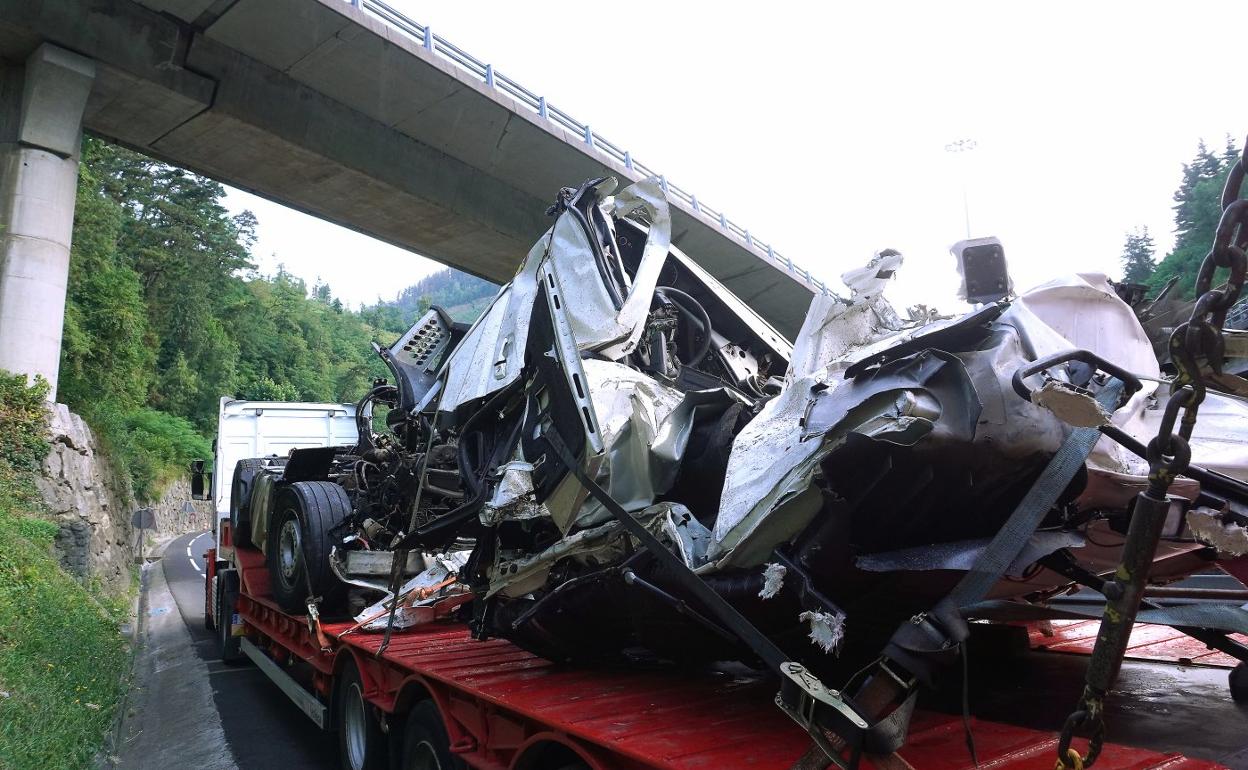 tAccidente de un camión el pasado día 9 en Elgoibar en el que falleció un varón. 