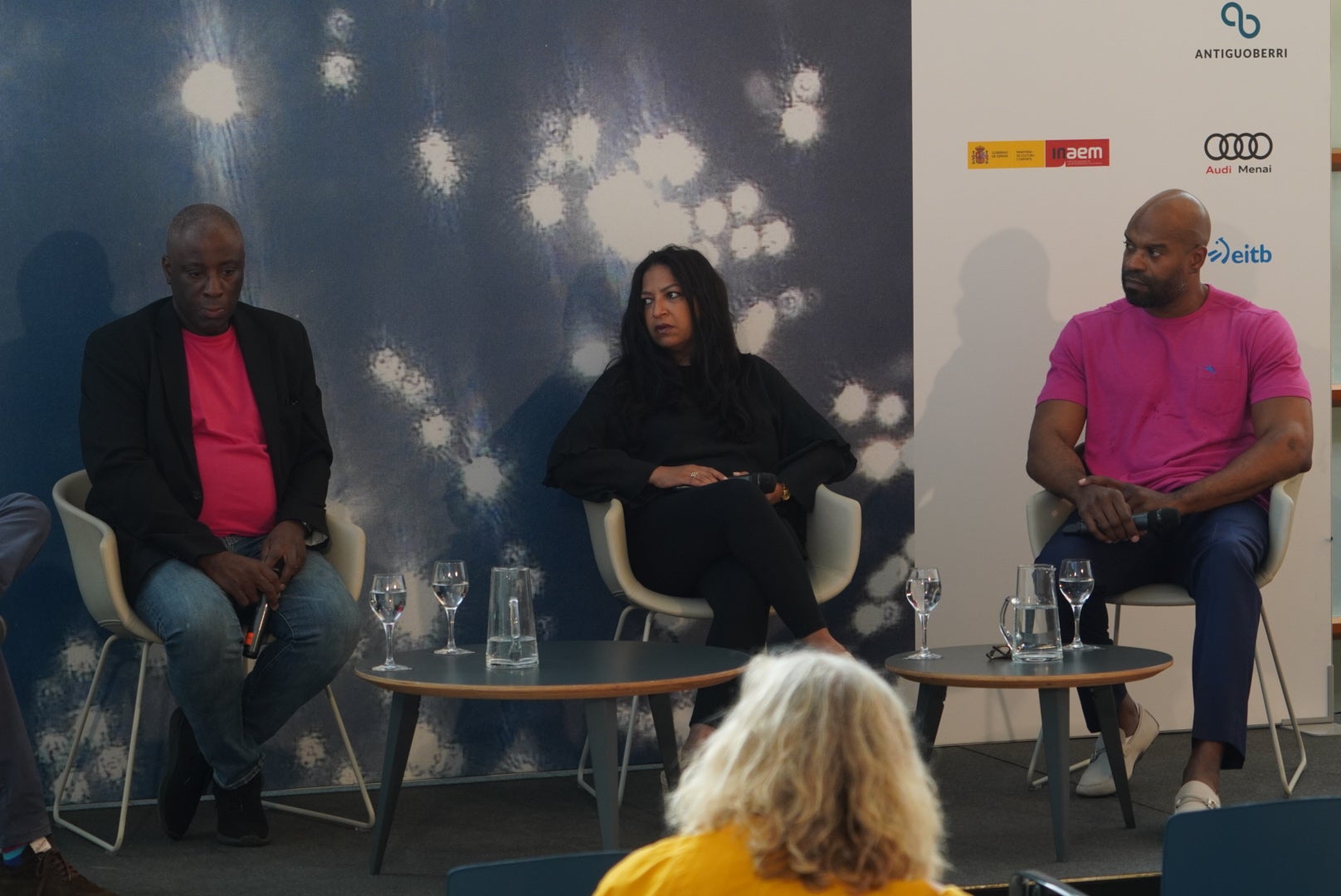 Wayne Marshall, Indira Mahajan y Eric Greene, en la presentación del recital de este sábado. 