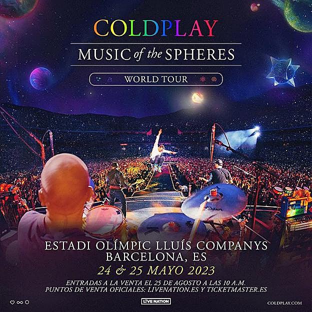 El cartel que anuncia los conciertos en Barcelona.