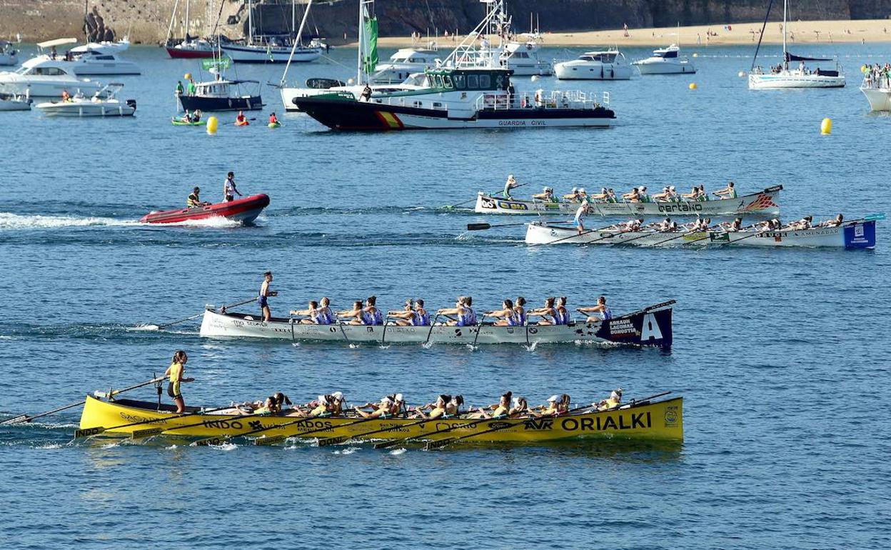 Un momento de la Bandera de La Concha femenina. 