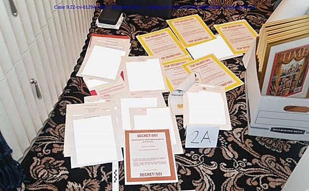 Parte del material clasificado hallado en la mansión de Trump en Florida
