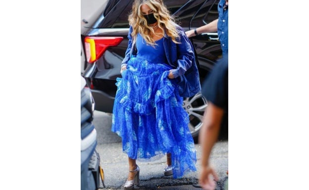 Sarah Jessica Parker con 'total blue'.