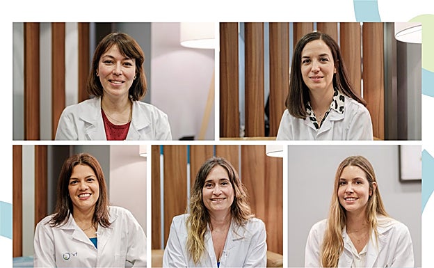 De izquierda a derecha y de arriba abajo: Elisa, Estefanía, Zulyma, Maite y Andrea. 