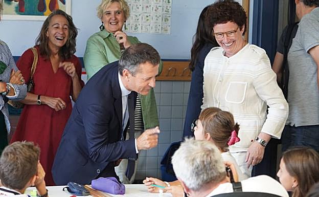 Bildarratz esta mañana en el centro Intxaurrondo Hegoa de Donostia. 