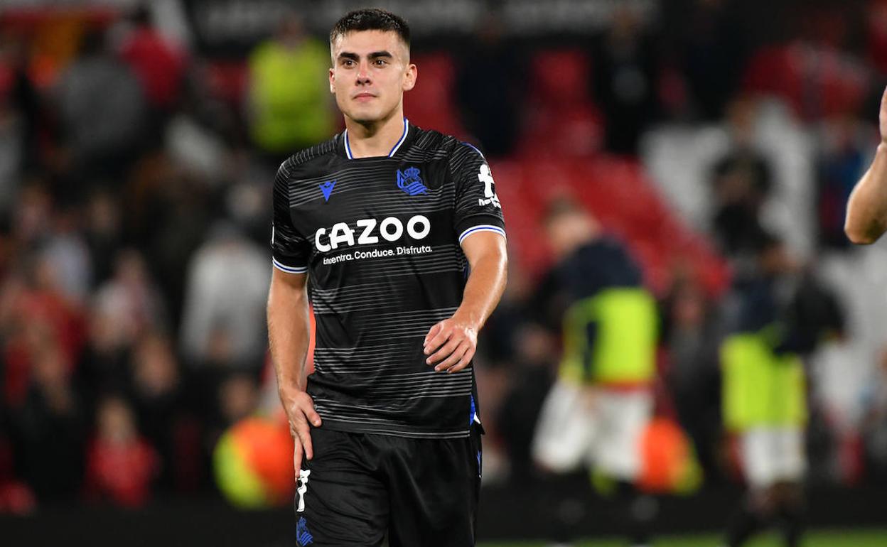 Ander Barrenetxea, en Old Trafford.