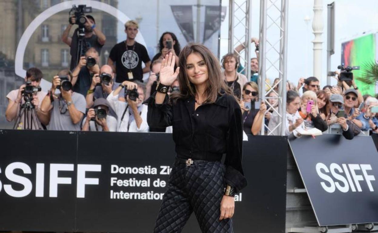 La actriz Penélope Cruz llega al Zinemaldia.