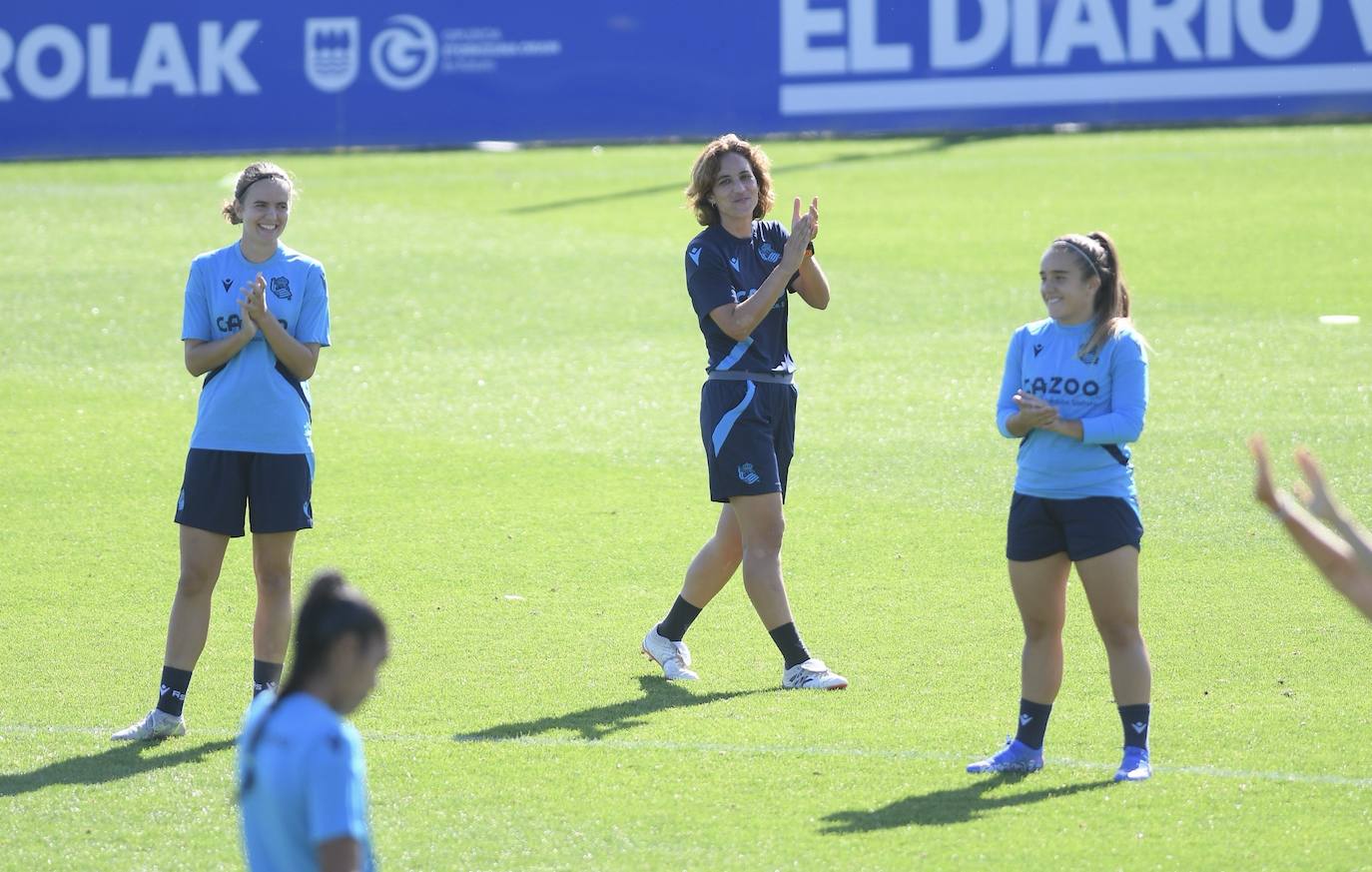 Fotos: Las jugadoras de la Real Sociedad se preparan para el duelo ante el Bayern de Múnich