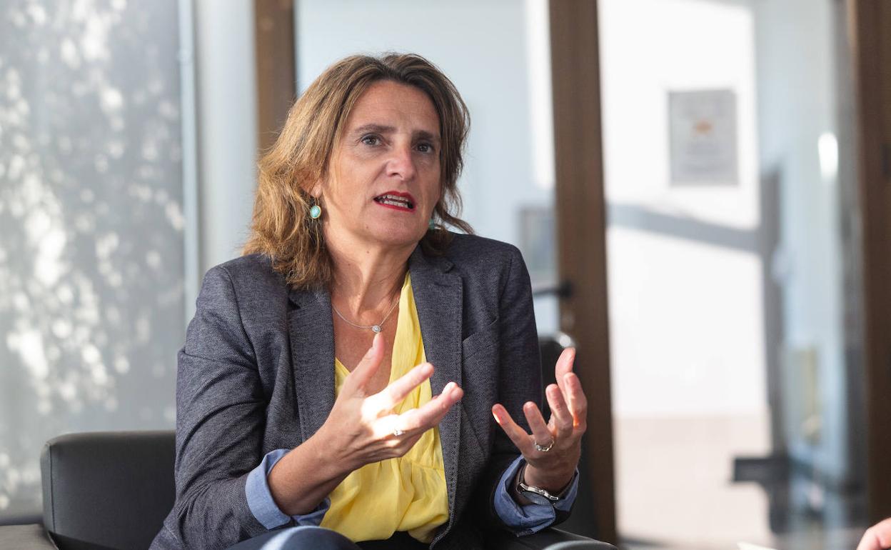 La ministra Teresa Ribera este jueves en Irun