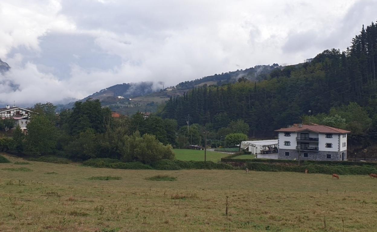 Las plazas estarían en la parte inferior del terreno, donde se ve el ganado. 