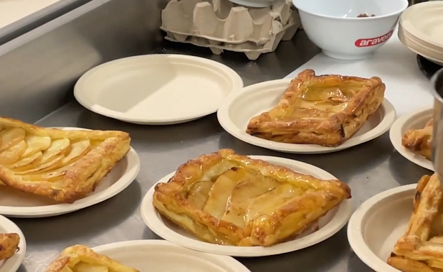 Algunas de las tartas que se han elaborado hoy en el Kursaal.