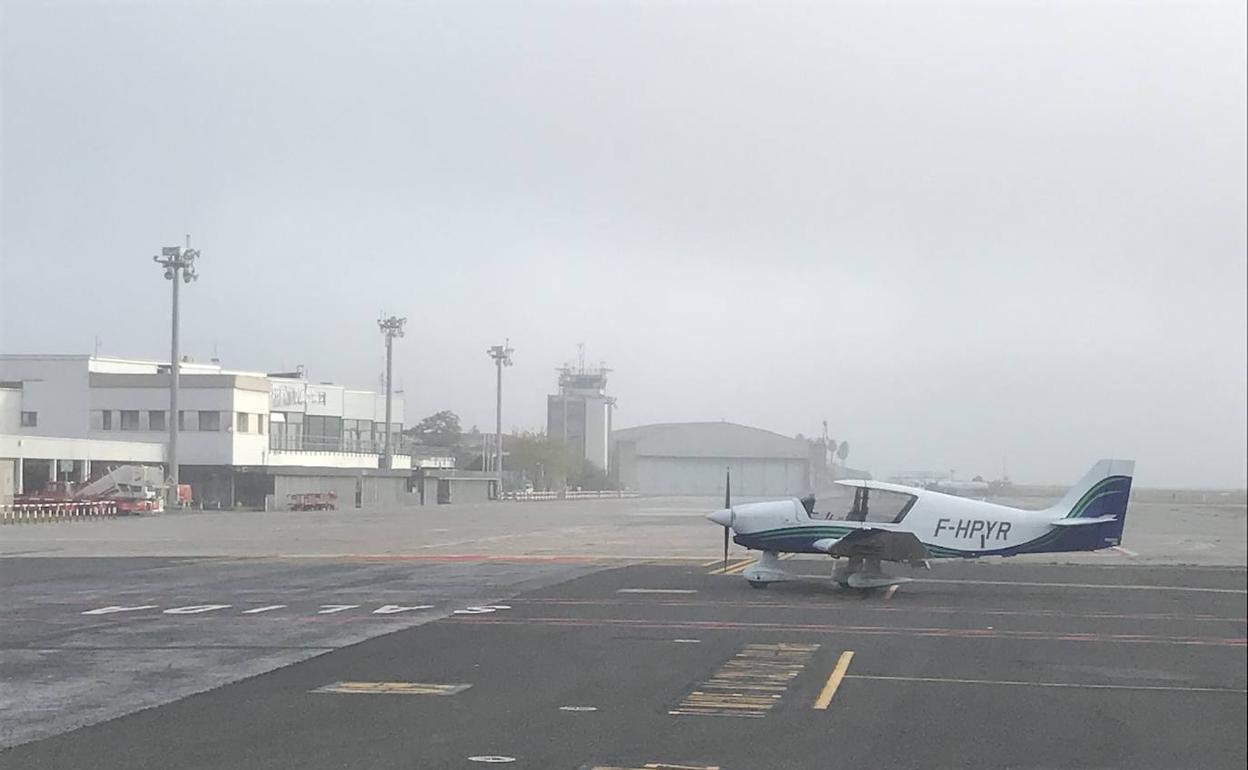 Esta era la visibilidad en el aeropuerto de Hondarribia esta mañana de miércoles.