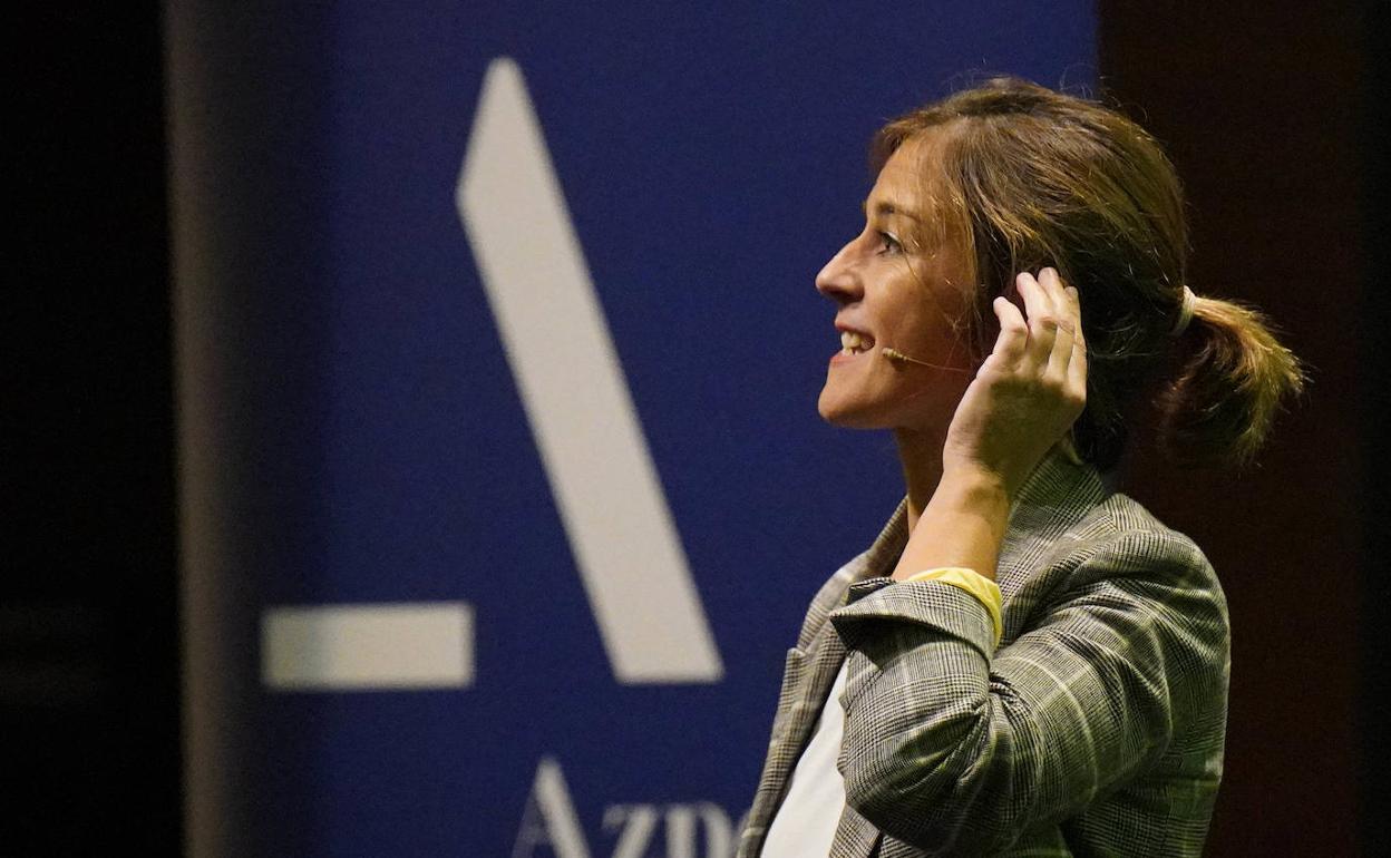 Nagore Alkorta, en la asamblea de ayer.