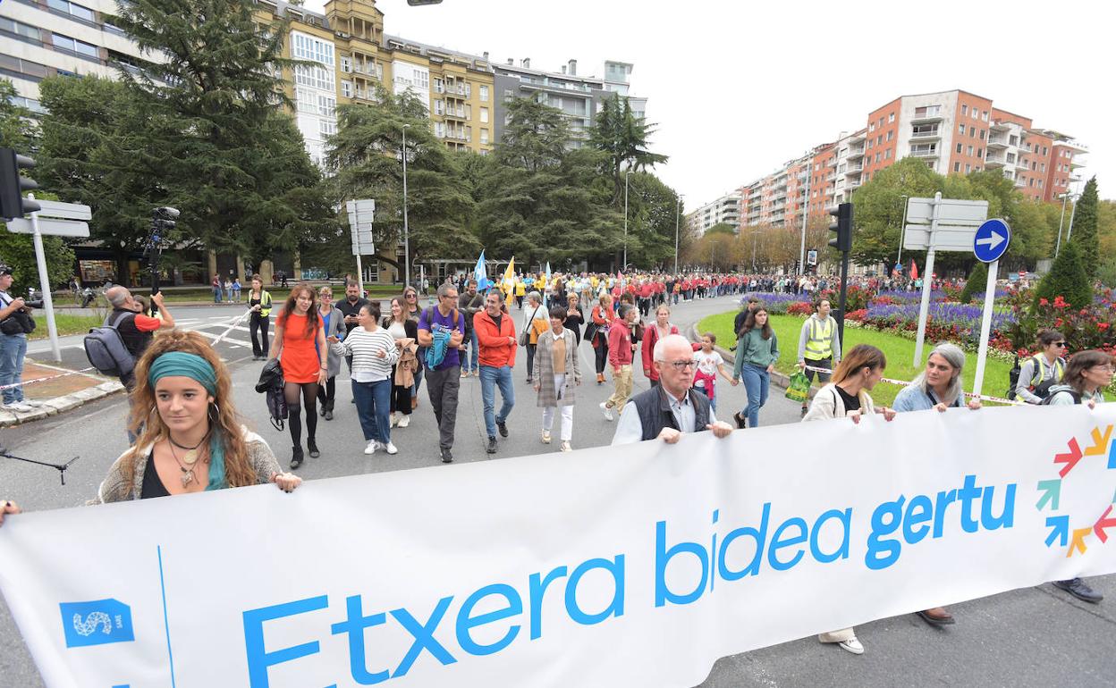 Última marcha de Sare en favor de los presos en Donostia. 